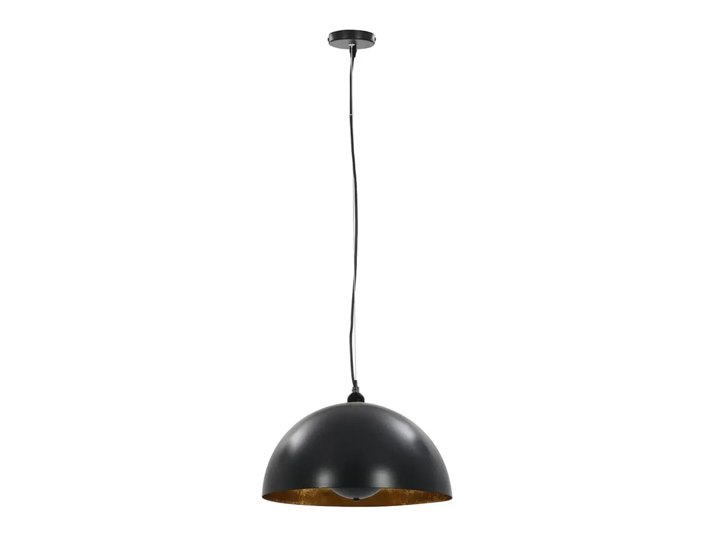 Online Lámparas de techo 2 uds semiesféricas y dorado 40 cm E27 ES784181 Negro