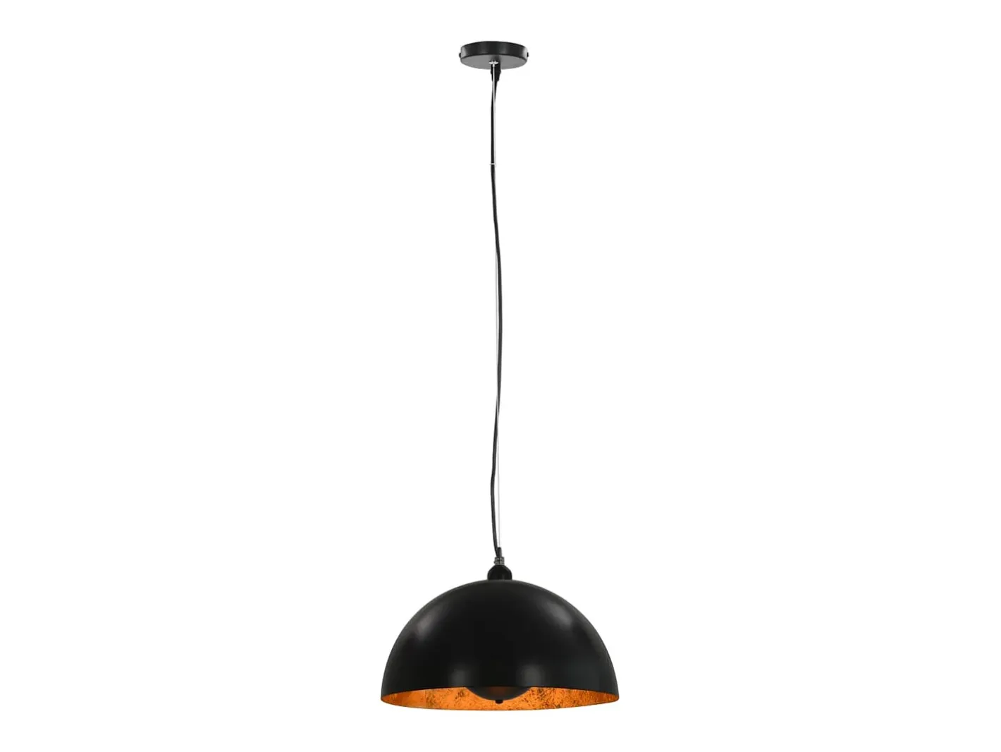Online Lámparas de techo 2 uds semiesféricas y dorado 40 cm E27 ES784181 Negro