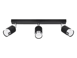 Sollux Lighting Lámparas de techo Alvor moderno de acero - 3 fuentes luminosas 4000K - L.45 x A.18 cm - /cromo Negro