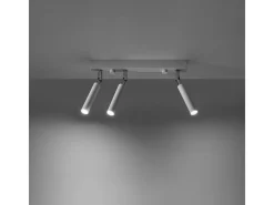 Sollux Lighting Lámparas de techo Astix moderno de aluminio - 3 fuentes luminosas 4000K - L.35 x A.20 cm - Blanco