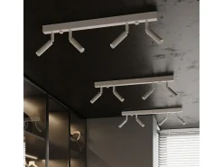 Sollux Lighting Plafón-Lámparas de techo Astix moderno de aluminio - 2 fuentes luminosas 3000K - L.25 x A.20 cm - Blanco