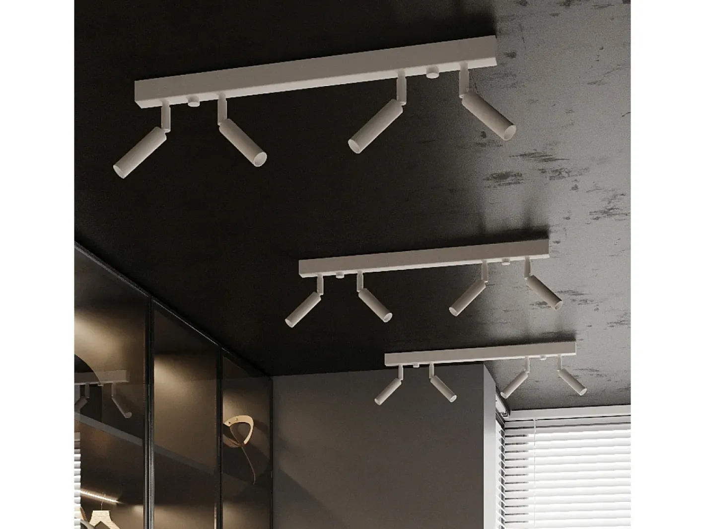 Sollux Lighting Plafón-Lámparas de techo Astix moderno de aluminio - 2 fuentes luminosas 3000K - L.25 x A.20 cm - Blanco