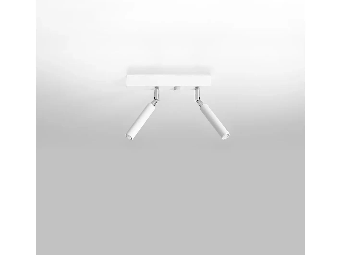 Sollux Lighting Plafón-Lámparas de techo Astix moderno de aluminio - 2 fuentes luminosas 3000K - L.25 x A.20 cm - Blanco