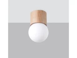 Sollux Lighting Lámparas De Techo Boomo Moderno De Madera - 1 Fuentes Luminosas - L.12 X A.19 Cm - Madera Natural Color natural claro Sale
