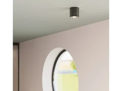 Discount Sollux Lighting Lámparas de techo Brich moderno de aluminio - 1 fuentes luminosas 3000K - L.10 x A.10 cm - Negro