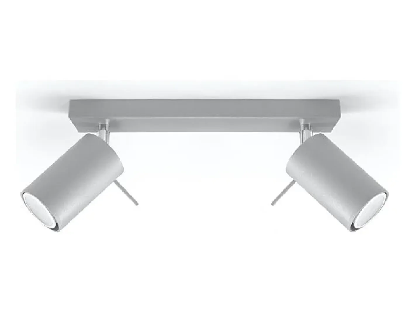 Sale Sollux Lighting Lámparas de techo Briix moderno de acero - 2 fuentes luminosas 3000K - L.30 x A.16 cm - Gris