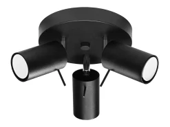 New Sollux Lighting Lámparas de techo Briix moderno de acero - 3 fuentes luminosas 4000K - L.20 x A.18 cm - Negro