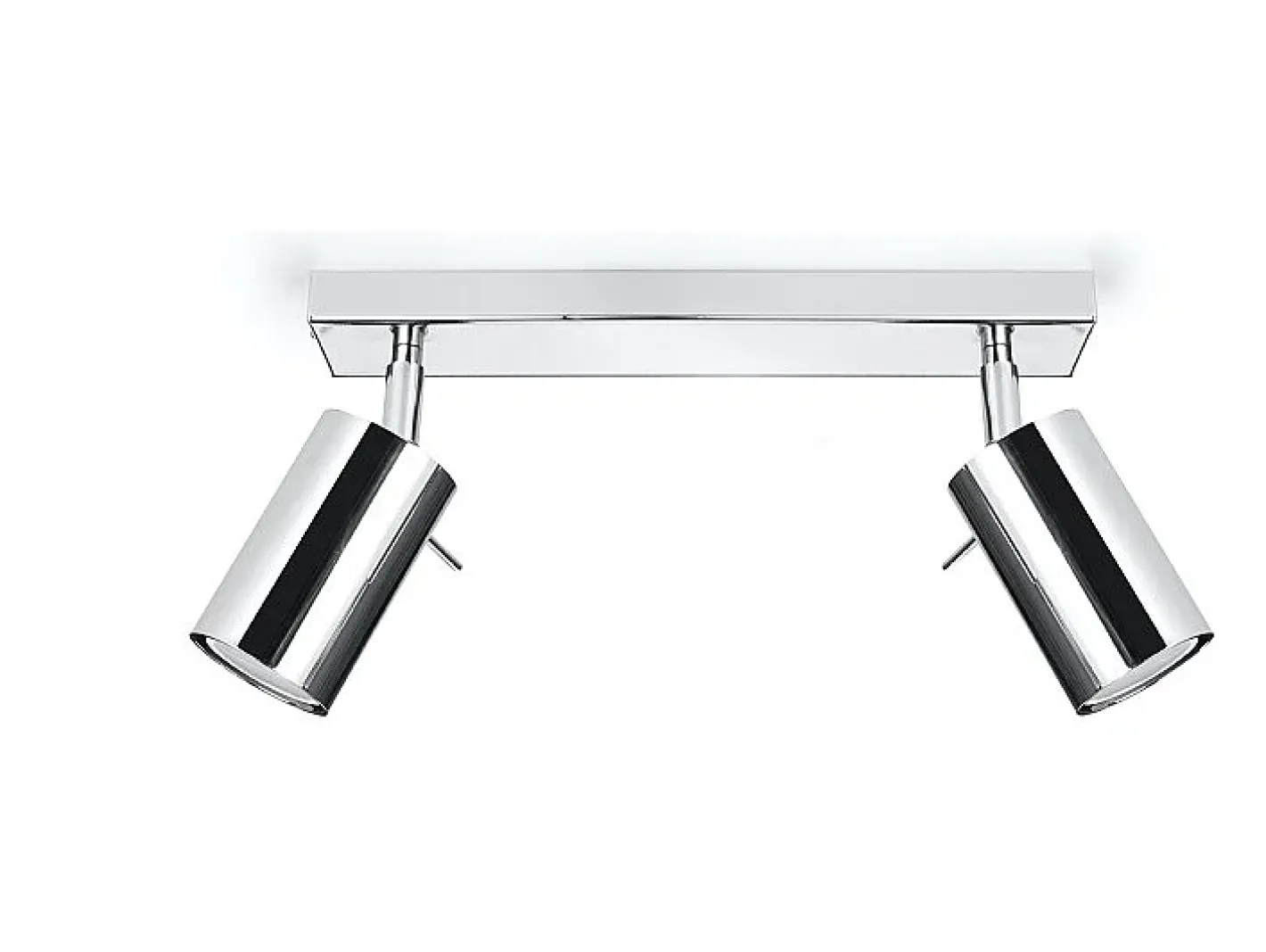 Sollux Lighting Plafón-Lámparas de techo Briix moderno de acero - 2 fuentes luminosas 3000K - L.30 x A.16 cm - cromo Gris