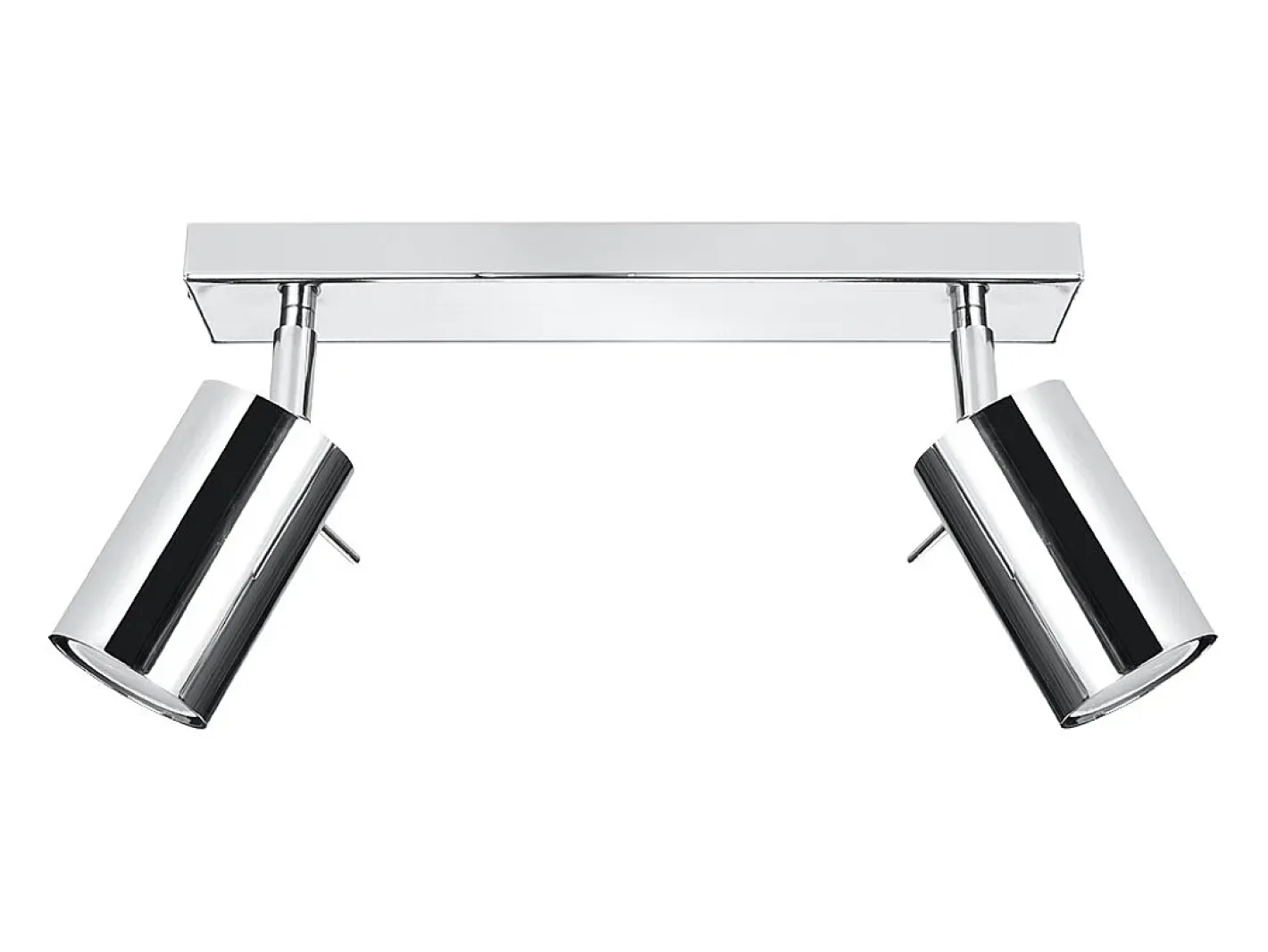 Sollux Lighting Plafón-Lámparas de techo Briix moderno de acero - 2 fuentes luminosas 3000K - L.30 x A.16 cm - cromo Gris