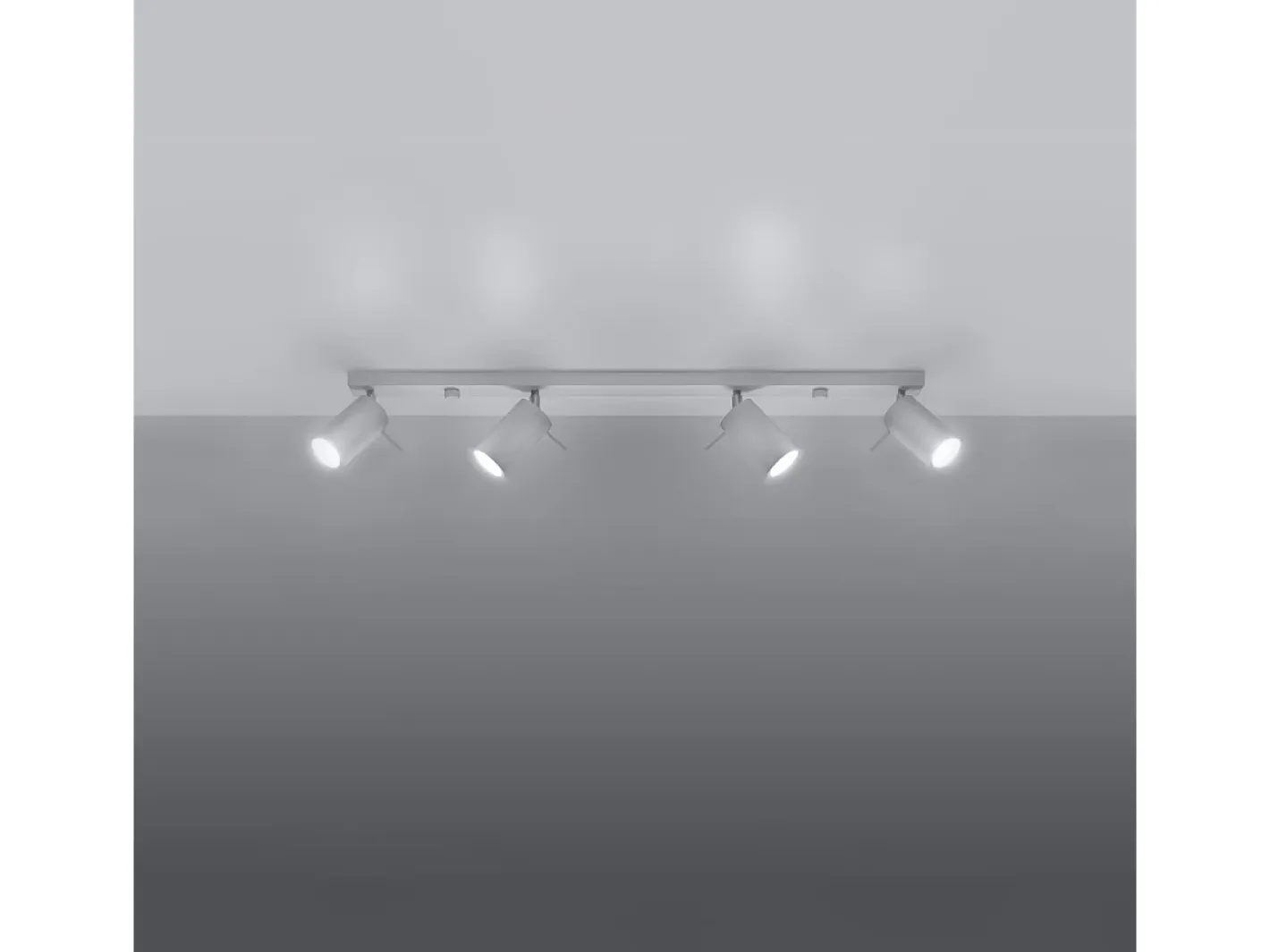 Sollux Lighting Lámparas de techo Briix moderno de acero - 4 fuentes luminosas 4000K - L.80 x A.16 cm - Blanco Clearance