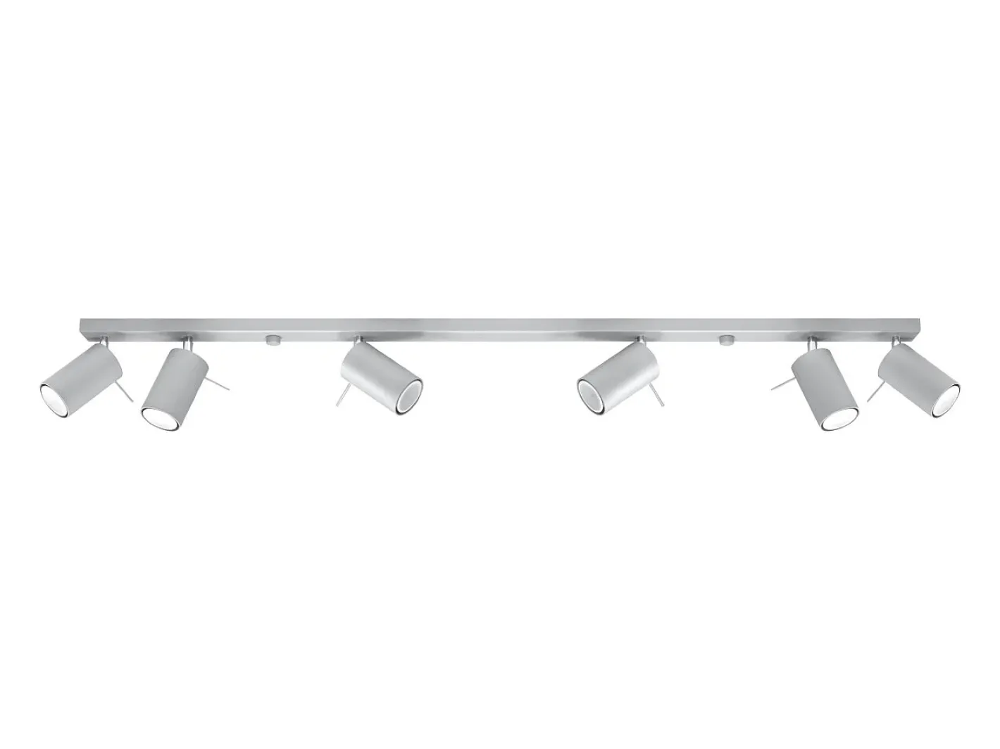 Sollux Lighting Plafón-Lámparas de techo Briix moderno de acero - 6 fuentes luminosas 4000K - L.118 x A.16 cm - Gris