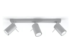 Sollux Lighting Lámparas de techo Briix moderno de acero - 3 fuentes luminosas 3000K - L.45 x A.16 cm - Gris Discount