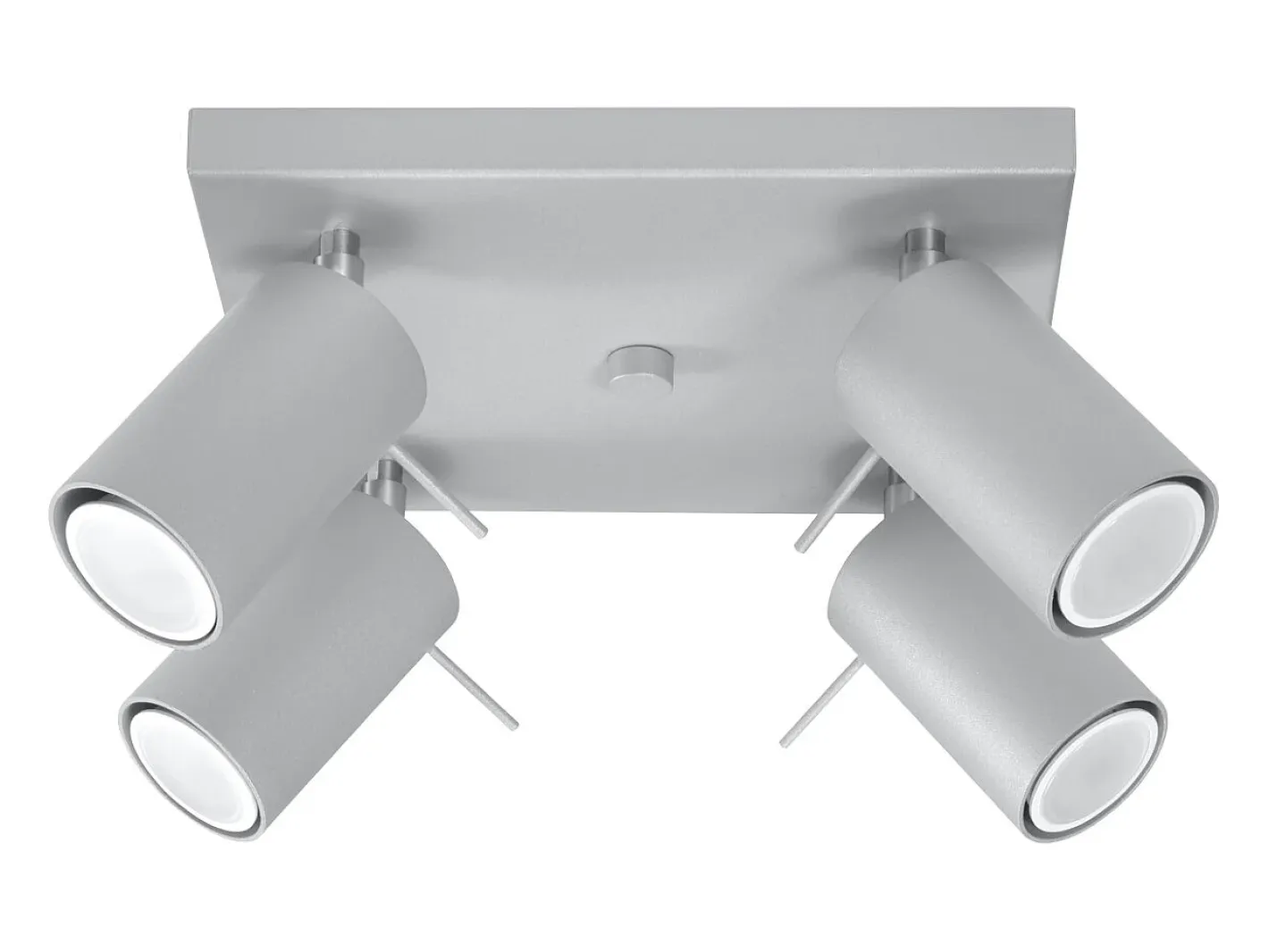 Sollux Lighting Plafón-Lámparas de techo Briix moderno de acero - 4 fuentes luminosas 4000K - L.25 x A.16 cm - Gris