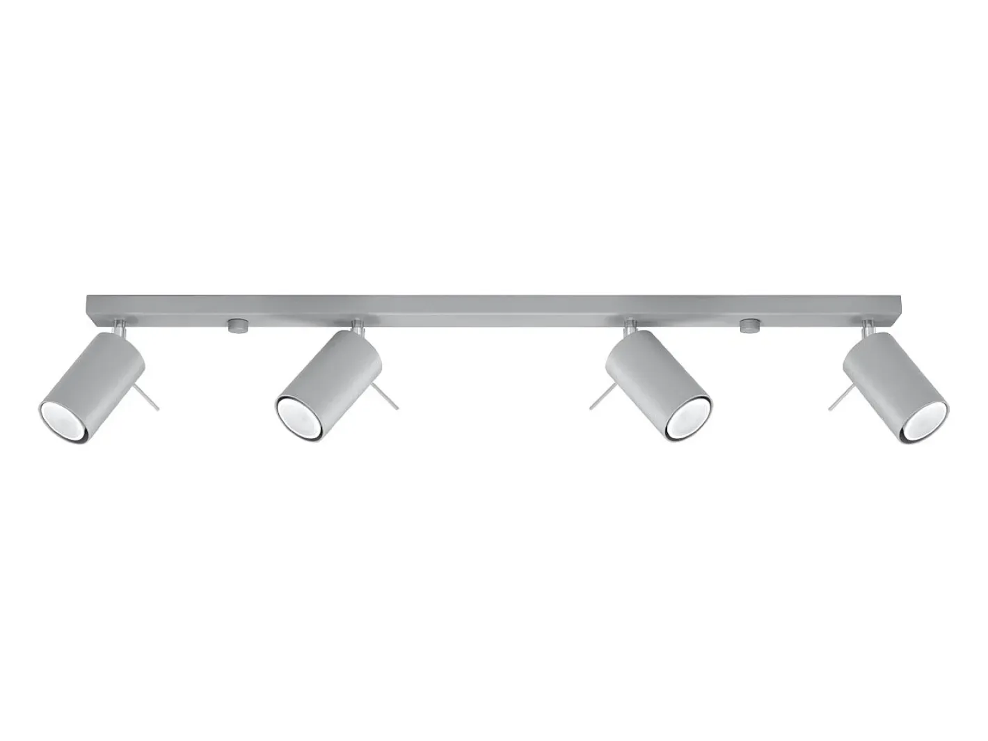 Sollux Lighting Plafón-Lámparas de techo Briix moderno de acero - 4 fuentes luminosas 4000K - L.80 x A.16 cm - Gris