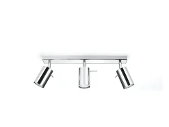 Sale Sollux Lighting Lámparas de techo Briix moderno de acero - 3 fuentes luminosas 3000K - L.45 x A.16 cm - cromo Gris