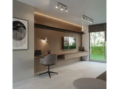 Sollux Lighting Plafón-Lámparas de techo Briix moderno de acero - 4 fuentes luminosas 3000K - L.80 x A.16 cm - Gris