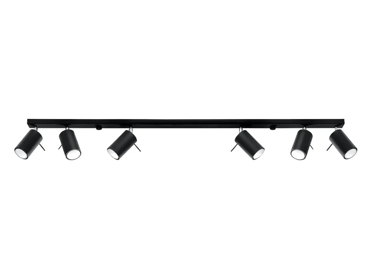 Sollux Lighting Plafón-Lámparas de techo Briix moderno de acero - 6 fuentes luminosas 3000K - L.118 x A.16 cm - Negro