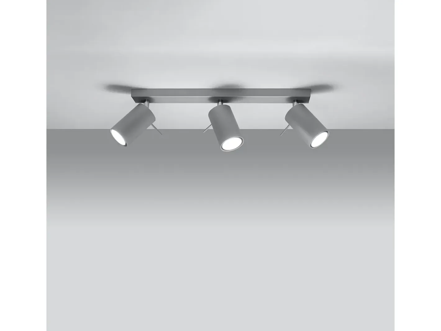 Sollux Lighting Lámparas de techo Briix moderno de acero - 3 fuentes luminosas 4000K - L.45 x A.16 cm - Gris New