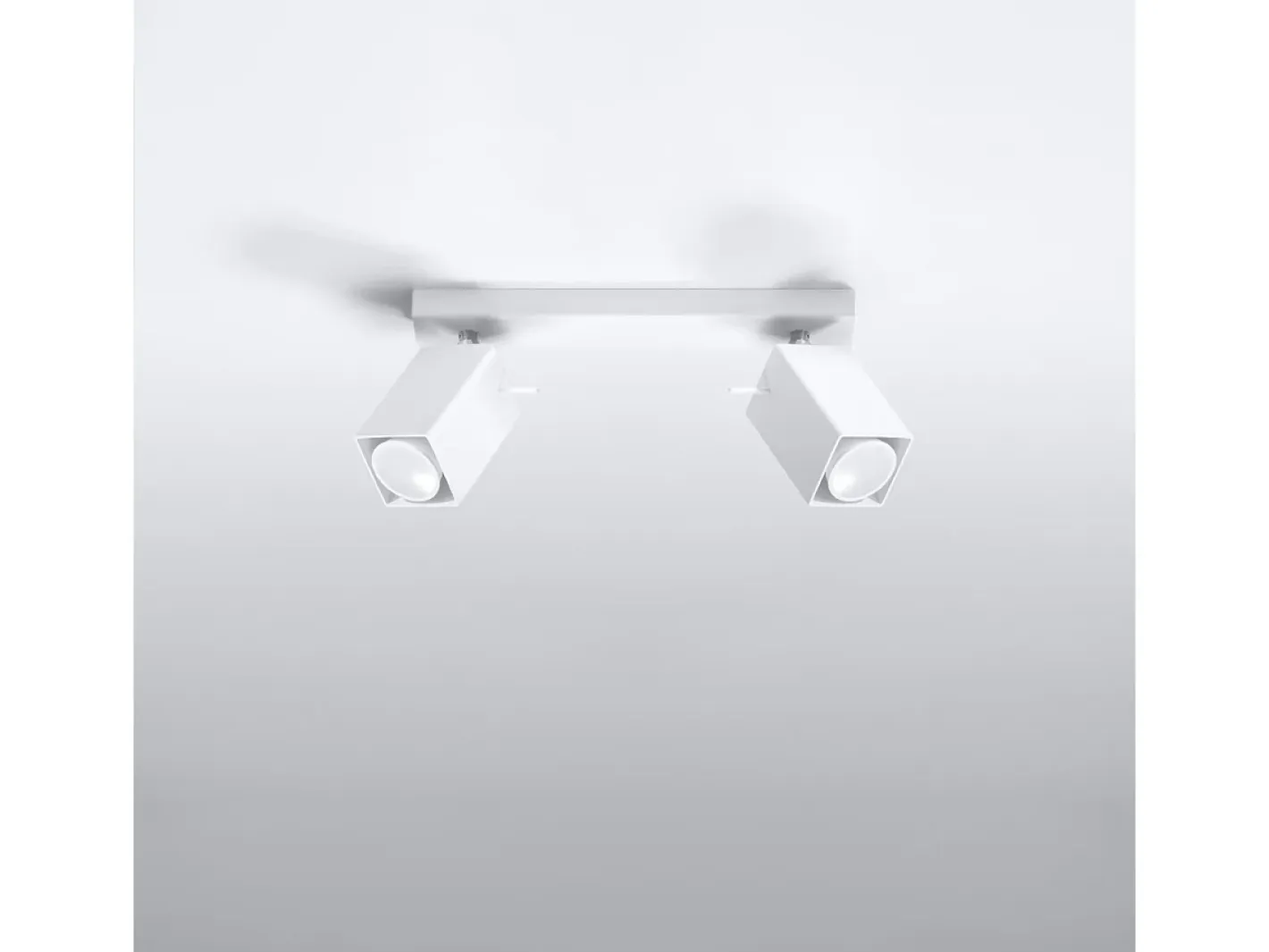 Sollux Lighting Lámparas de techo Briow moderno de acero - 2 fuentes luminosas 3000K - L.30 x A.16 cm - Blanco New