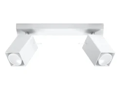 Sollux Lighting Lámparas de techo Briow moderno de acero - 2 fuentes luminosas 3000K - L.30 x A.16 cm - Blanco New