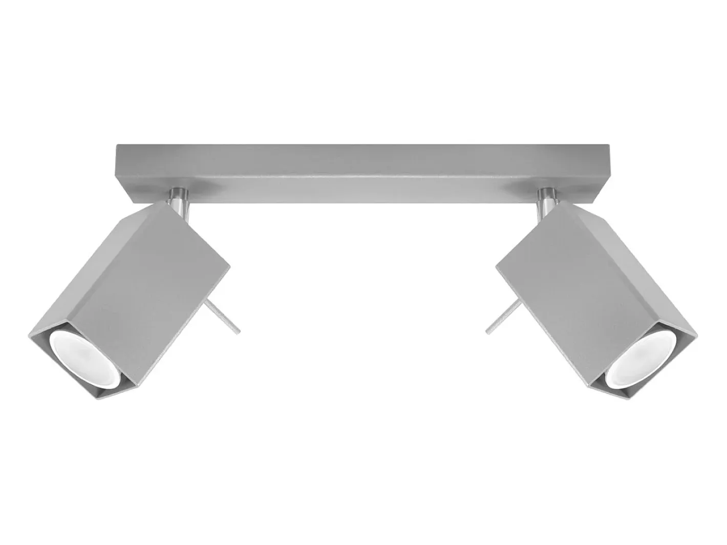 Sollux Lighting Plafón-Lámparas de techo Briow moderno de acero - 2 fuentes luminosas 4000K - L.30 x A.16 cm - Gris
