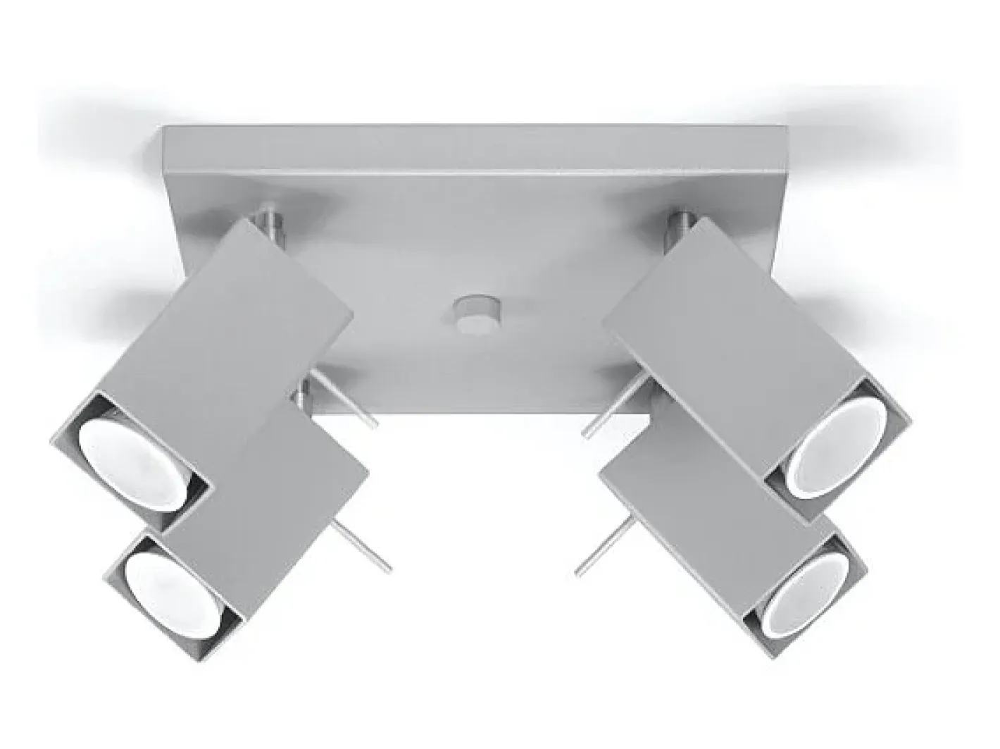 Sollux Lighting Plafón-Lámparas de techo Briow moderno de acero - 4 fuentes luminosas 3000K - L.25 x A.16 cm - Gris