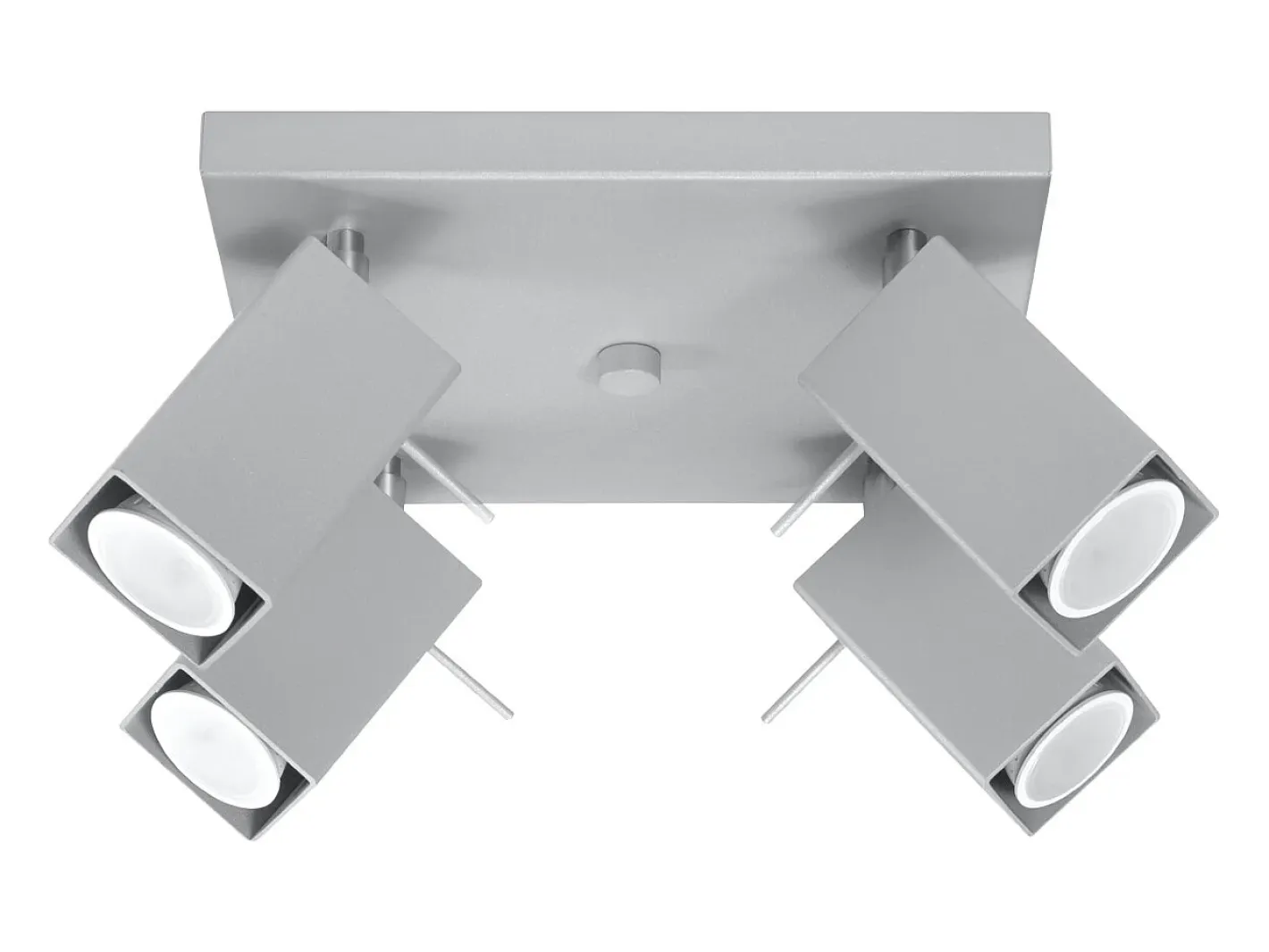 Sollux Lighting Plafón-Lámparas de techo Briow moderno de acero - 4 fuentes luminosas 3000K - L.25 x A.16 cm - Gris