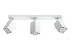 New Sollux Lighting Lámparas de techo Briow moderno de acero - 3 fuentes luminosas 3000K - L.45 x A.16 cm - Blanco