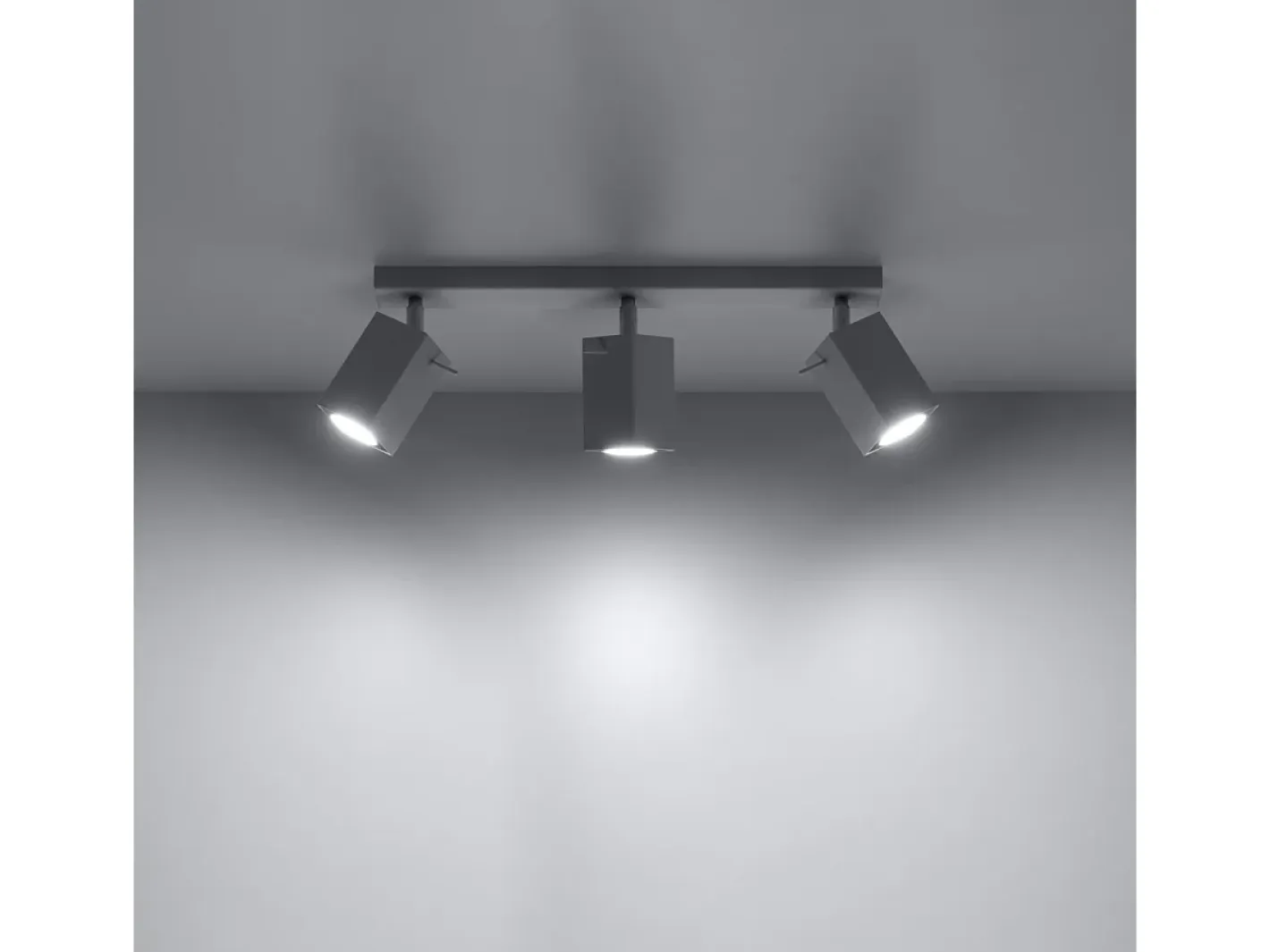 Sollux Lighting Plafón-Lámparas de techo Briow moderno de acero - 3 fuentes luminosas 4000K - L.45 x A.16 cm - Blanco