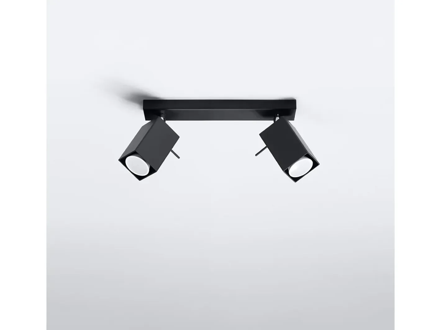 Sollux Lighting Lámparas de techo Briow moderno de acero - 2 fuentes luminosas 3000K - L.30 x A.16 cm - Negro Clearance