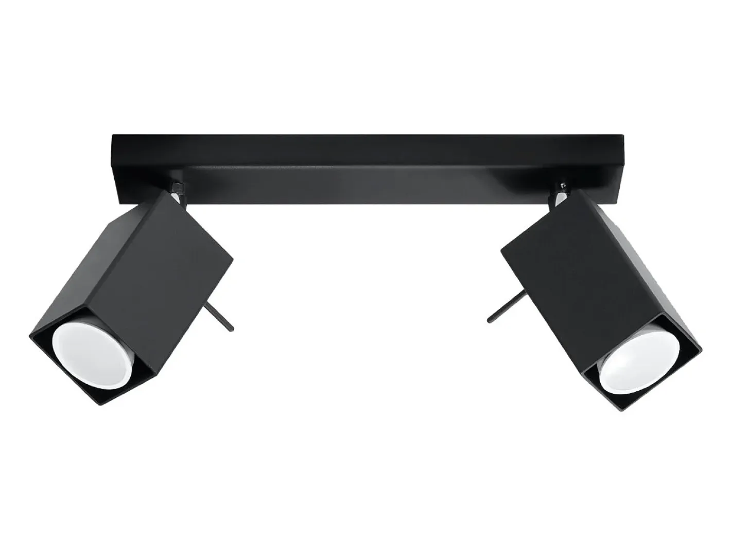 Sollux Lighting Lámparas de techo Briow moderno de acero - 2 fuentes luminosas 3000K - L.30 x A.16 cm - Negro Clearance