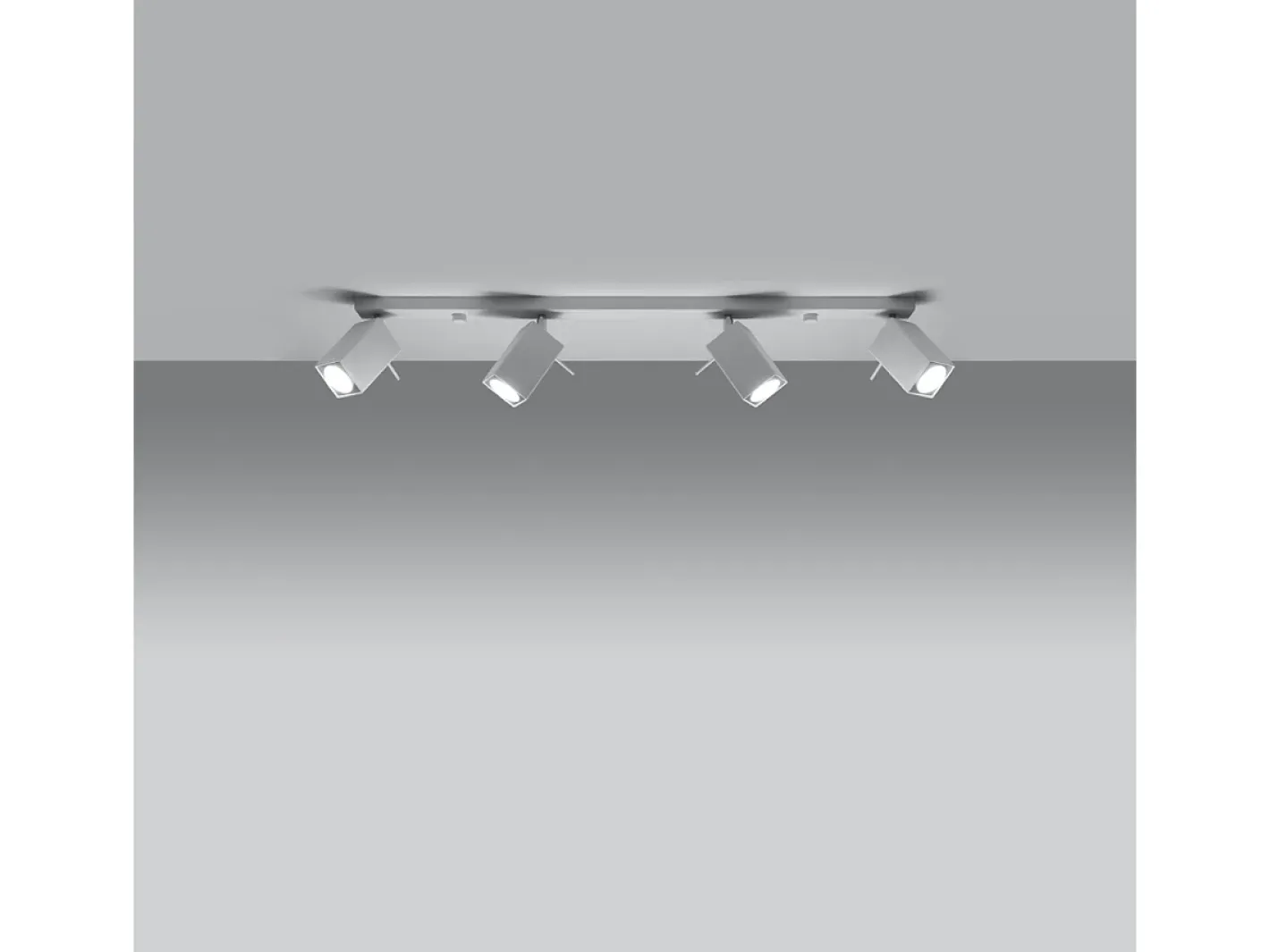 Sale Sollux Lighting Lámparas de techo Briow moderno de acero - 4 fuentes luminosas 4000K - L.80 x A.16 cm - Blanco