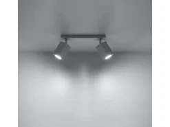 Sollux Lighting Lámparas de techo Briow moderno de acero - 2 fuentes luminosas 4000K - L.30 x A.16 cm - Blanco Sale