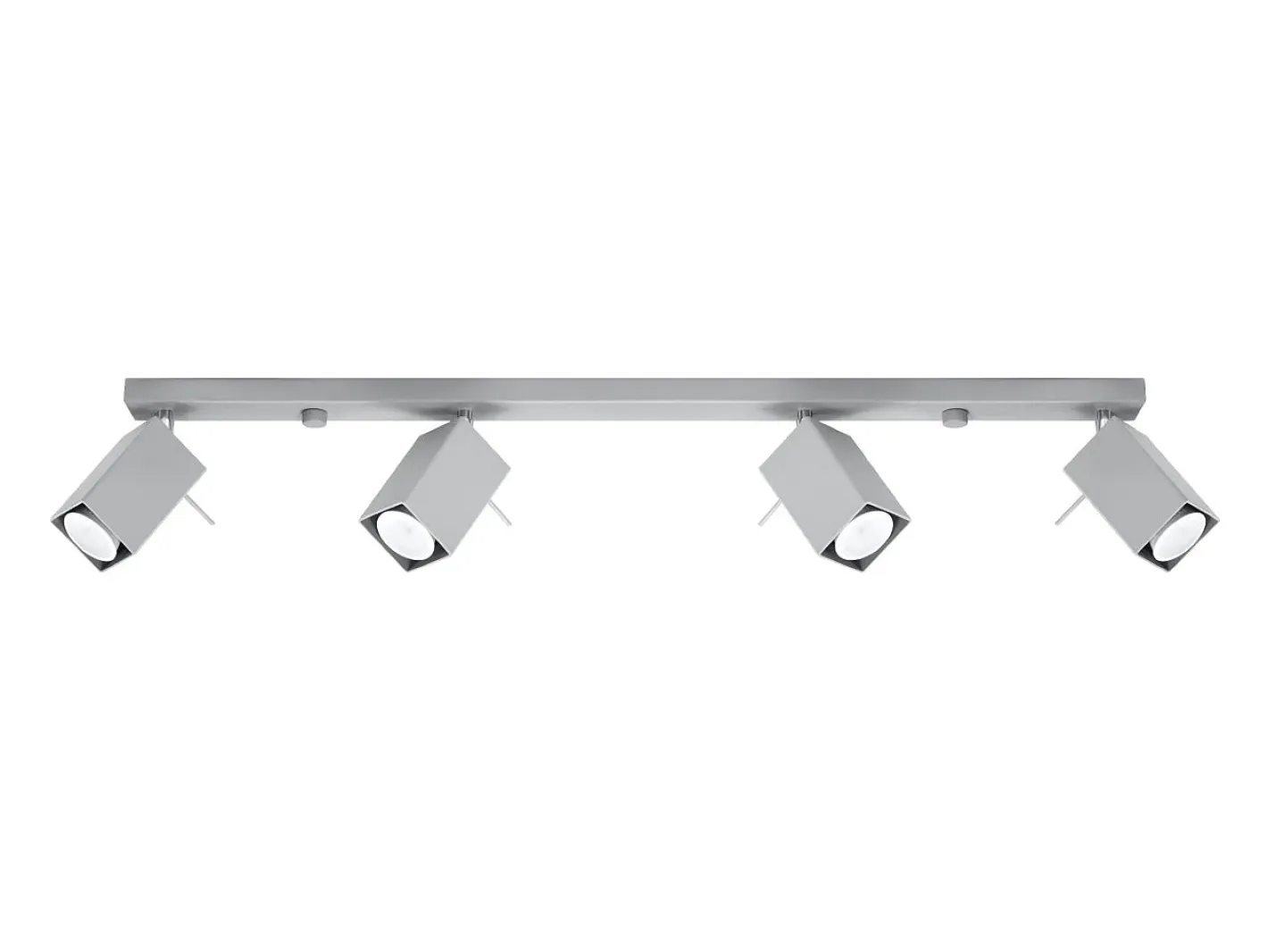 Sollux Lighting Plafón-Lámparas de techo Briow moderno de acero - 4 fuentes luminosas 4000K - L.80 x A.16 cm - Gris