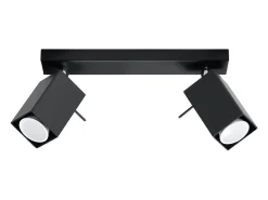 Discount Sollux Lighting Lámparas de techo Briow moderno de acero - 2 fuentes luminosas 4000K - L.30 x A.16 cm - Negro