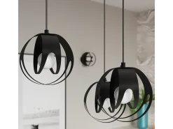 Sollux Lighting Plafón-Lámparas de techo Brive moderno de acero - 1 fuentes luminosas 4000K - L.16 x A.21 cm - Negro