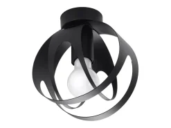 Sollux Lighting Lámparas de techo Brive moderno de acero - 1 fuentes luminosas 3000K - L.16 x A.21 cm - Negro New