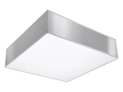 Sollux Lighting Plafón-Lámparas de techo Care minimalista de CLORURO DE POLIVINILO - 2 fuentes luminosas 4000K - L.35 x A.11 cm - Gris