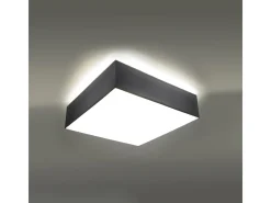 Sollux Lighting Plafón-Lámparas de techo Care minimalista de CLORURO DE POLIVINILO - 2 fuentes luminosas 4000K - L.35 x A.11 cm - Gris