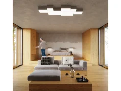 Sollux Lighting Plafón-Lámparas de techo Care minimalista de CLORURO DE POLIVINILO - 1 fuentes luminosas 3000K - L.25 x A.11 cm - Gris