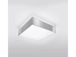 Sollux Lighting Plafón-Lámparas de techo Care minimalista de CLORURO DE POLIVINILO - 2 fuentes luminosas 3000K - L.35 x A.11 cm - Gris