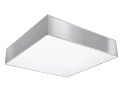 Sollux Lighting Plafón-Lámparas de techo Care minimalista de CLORURO DE POLIVINILO - 3 fuentes luminosas 4000K - L.45 x A.11 cm - Gris