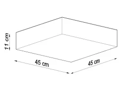 Sollux Lighting Plafón-Lámparas de techo Care minimalista de CLORURO DE POLIVINILO - 3 fuentes luminosas 4000K - L.45 x A.11 cm - Gris
