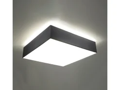 Sollux Lighting Plafón-Lámparas de techo Care minimalista de CLORURO DE POLIVINILO - 3 fuentes luminosas 4000K - L.45 x A.11 cm - Gris