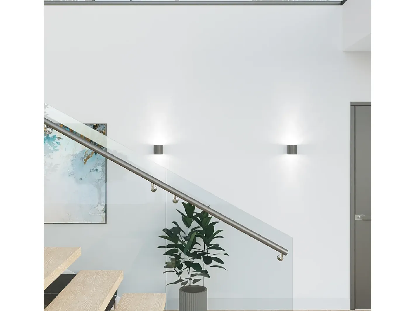 Outlet Sollux Lighting Lámparas de techo Celeris moderno de aluminio - 1 fuentes luminosas 3000K - L.10 x A.10 cm - antracita Gris antracita
