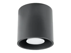 Outlet Sollux Lighting Lámparas de techo Celeris moderno de aluminio - 1 fuentes luminosas 3000K - L.10 x A.10 cm - antracita Gris antracita