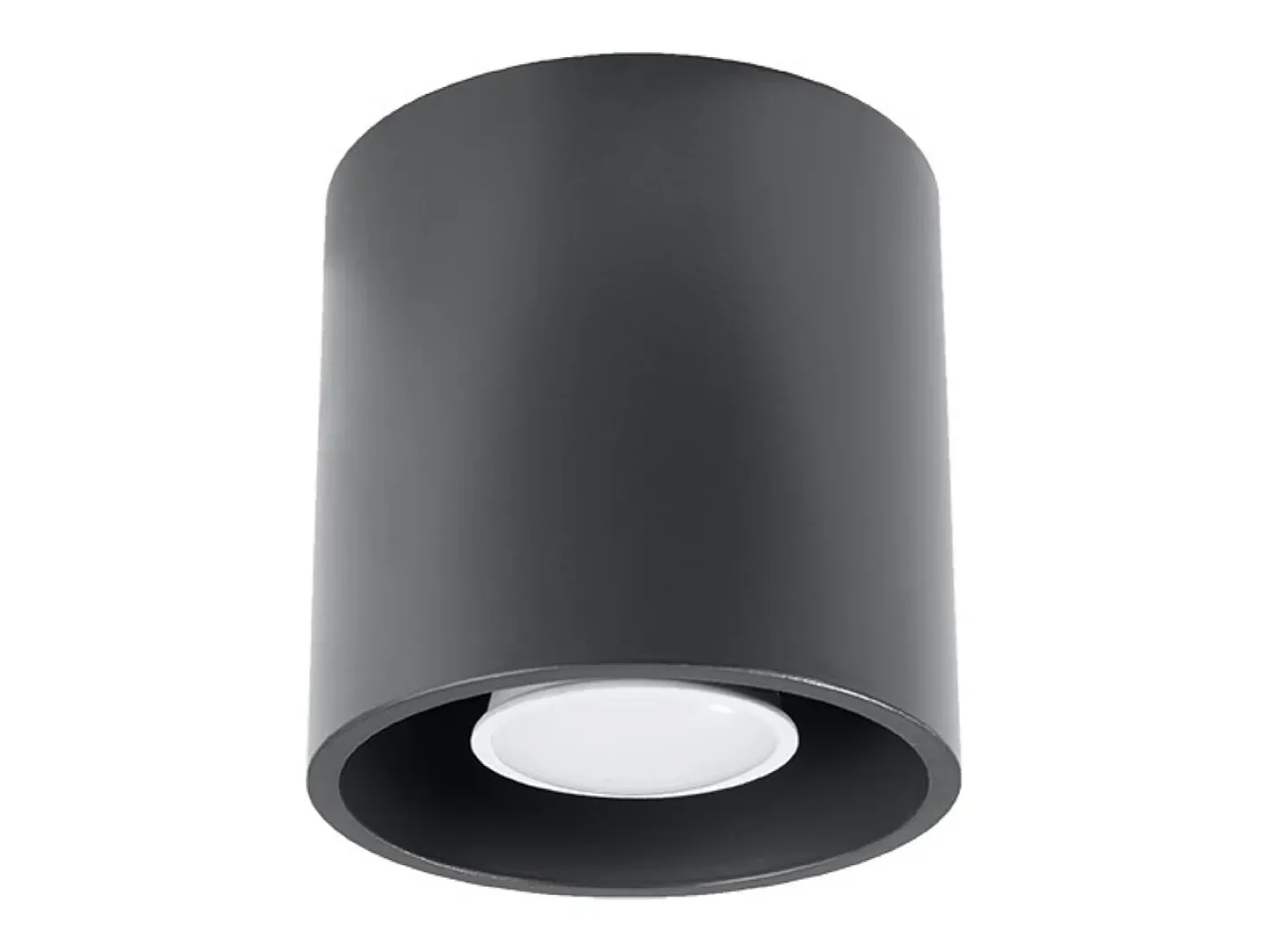 Outlet Sollux Lighting Lámparas de techo Celeris moderno de aluminio - 1 fuentes luminosas 3000K - L.10 x A.10 cm - antracita Gris antracita
