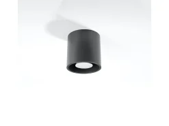 Outlet Sollux Lighting Lámparas de techo Celeris moderno de aluminio - 1 fuentes luminosas 3000K - L.10 x A.10 cm - antracita Gris antracita