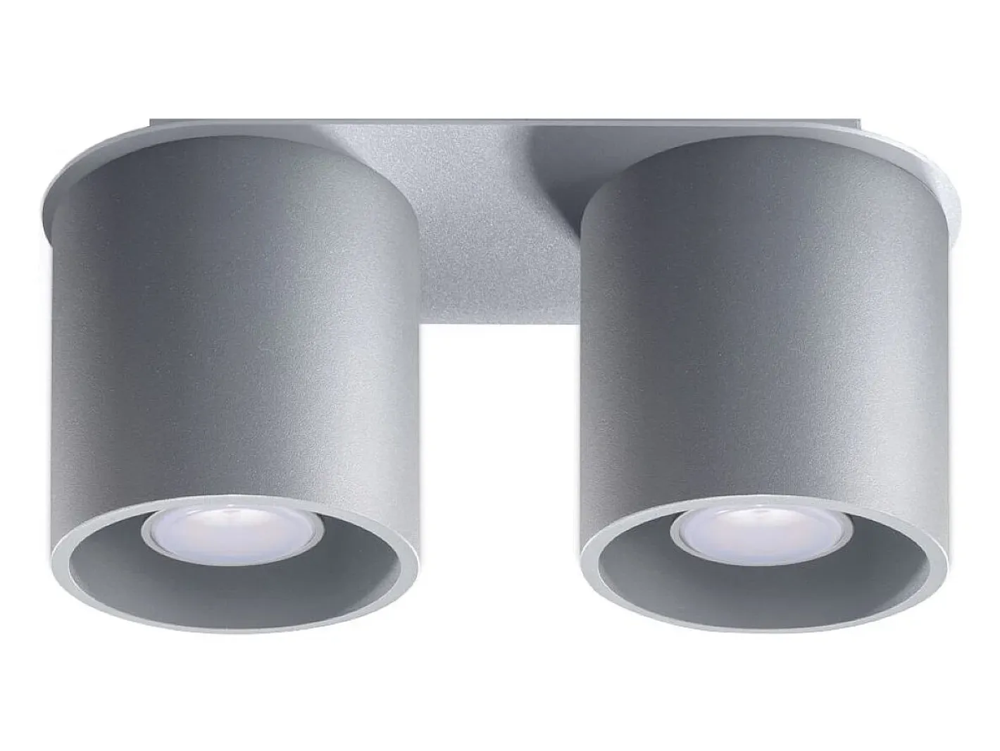 Sollux Lighting Lámparas de techo Celeris moderno de aluminio - 2 fuentes luminosas 4000K - L.26 x A.12 cm - Gris Outlet