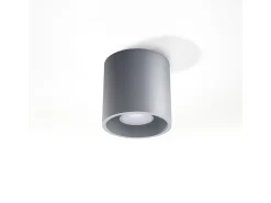 Sollux Lighting Plafón-Lámparas de techo Celeris moderno de aluminio - 1 fuentes luminosas 3000K - L.10 x A.10 cm - Gris